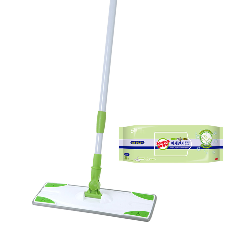 스카치브라이트 베이직 막대걸레 대형 + 더블액션 플러스 물걸레 청소포 대형 25매 23,300원