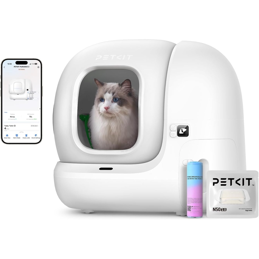 PETKIT Pura Max 2 Secure 냄새 제거 앱제어  자체 세척  N50 포함 고양이용 화장실 76L 1,233,500원
