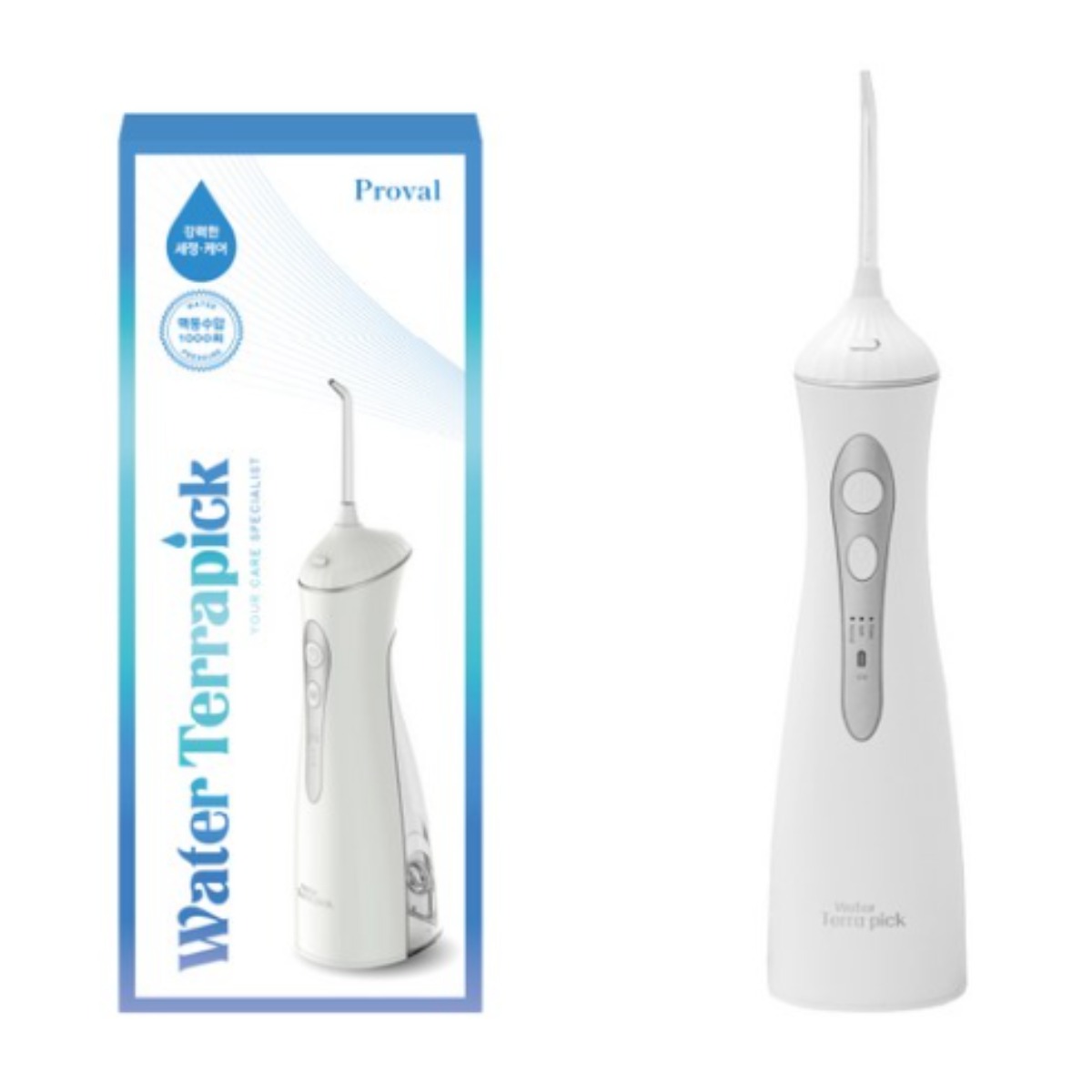 [치과공식납품] 닥터대니 워터테라픽 구강세정기 무선 휴대용 가정 치아 치간 물치실 세척기 세정기 잇몸 케어 관리, 화이트, 워터테라픽 2개 117,600원