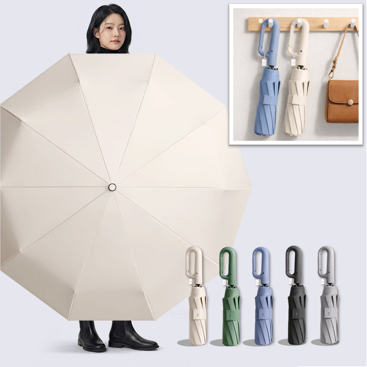 일상HO감 4세대 초대형 장우산 보다 큰 3단우산 여행 등산 카라비너 골프우산 24,310원