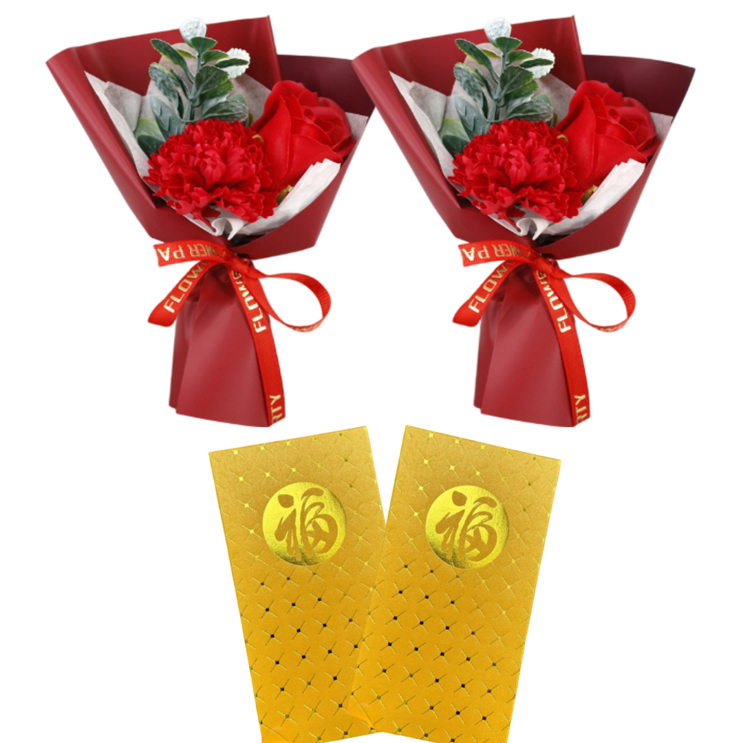 미니 카네이션 꽃다발 + 골드 용돈봉투 세트 10,830원