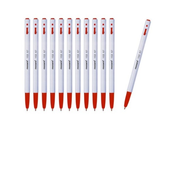 모나미/153볼펜 (0.7/12pcs), RED, 12개 8,460원