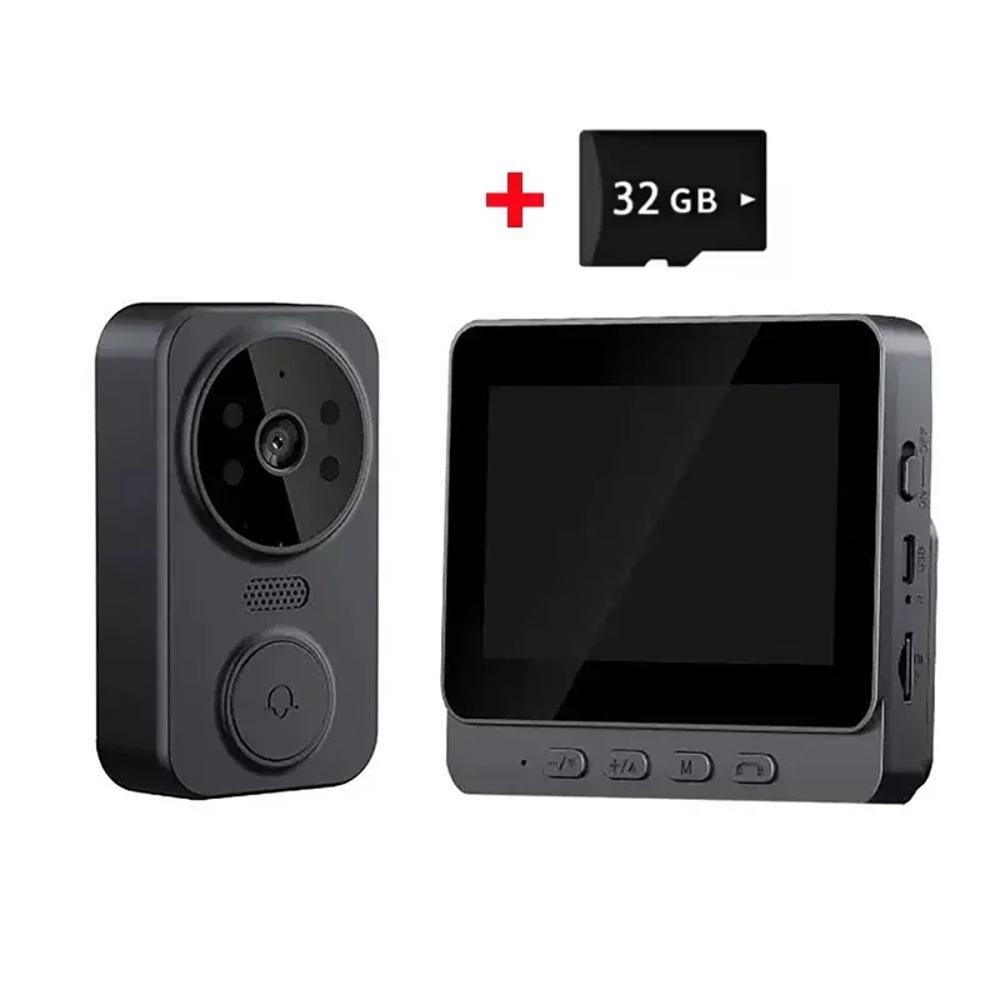 무선 비디오 인터콤 초인종 야간 투시경 스크린 비주얼 카메라 스마트 홈 보안 도어벨 92,300원