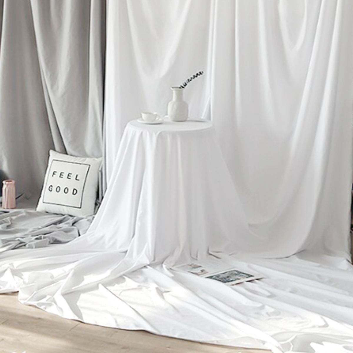 지오텍스 원단폭220cm 부드럽고 적당한두께 광폭 대폭 배경천 테두리마감옵션 촬영배경지 흰천 하얀천 (평일오후3시주문 오늘출발), 1개 3,900원