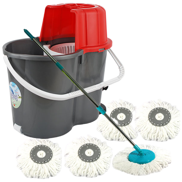 국산 깔끔이회전청소기세트(걸레5장) 회전걸레 물걸레청소기 밀대 마대 대걸레 짤순이 36,500원