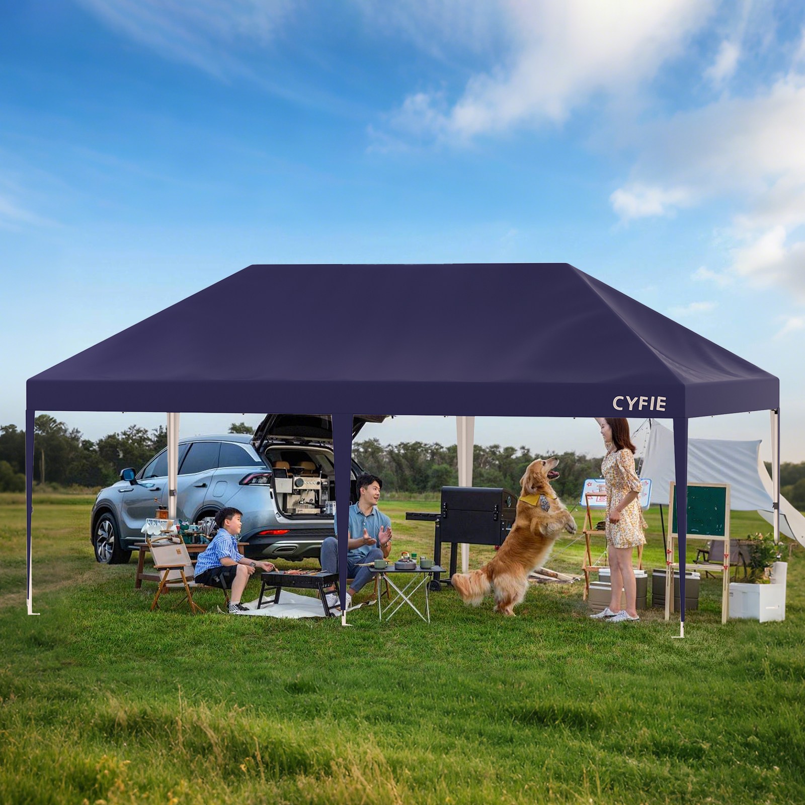 텐트 천둥천막 접이식 캐노피 천막 지붕형 몽골텐트 천막 접이식 캐노피차양막 행사용 방수 대형 3mX6m 6-12인용 183,000원