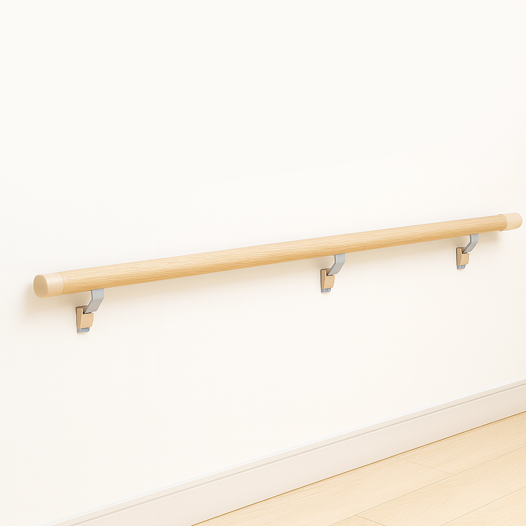 핸드레일 2m 3m 4m 계단손잡이 우드색상 노약자 어르신 장애인 안전보조손잡이 안전핸들, 오크색, 1세트 130,000원