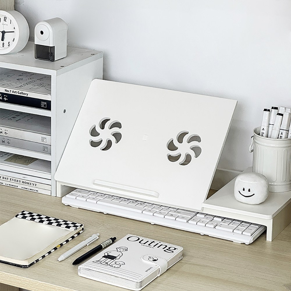 슈퍼인 노트북받침대 높이조절 쿨링 다용도 모니터 받침, 화이트, 1개 33,900원