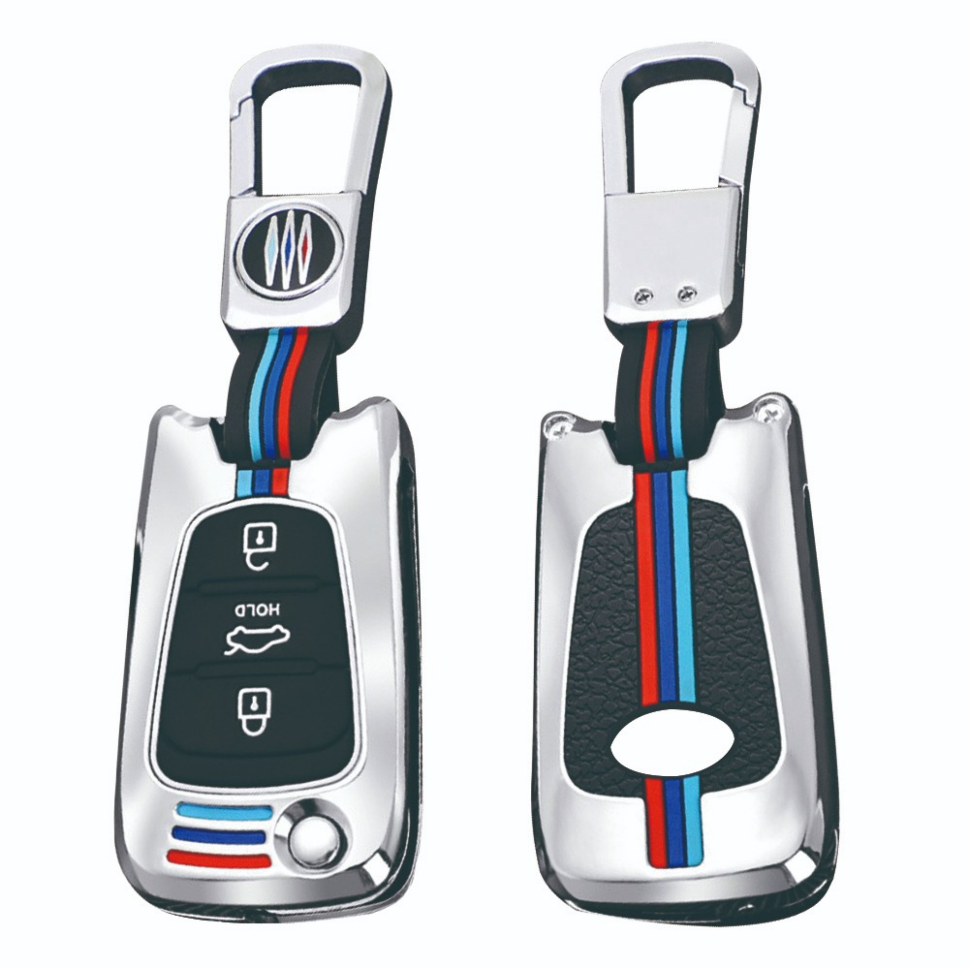 현대 기아 자동차 스마트 폴딩키 키케이스 차 메탈 키홀더 키링 키커버 아반떼MD 모닝 레이 쏘울 스포티지R 쏘렌토 봉고 YF쏘나타 I30 K5 K7 그랜저TG 포르테 엑센트 포터, 단일상품, 실버 21,800원