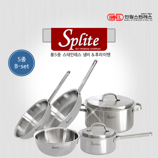 한일스텐레스 한일 스플릿 통오중 스텐 냄비팬 5종B 16편+24양+20후+20궁+28후 전골냄비 138,900원