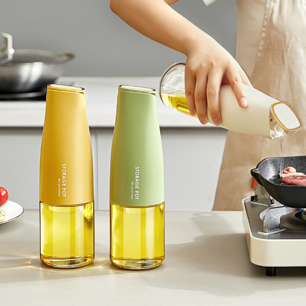 리빙쉘 자동열림 원터치 내열유리 오일통 오일병 소스병, 1개, 500ml 9,700원