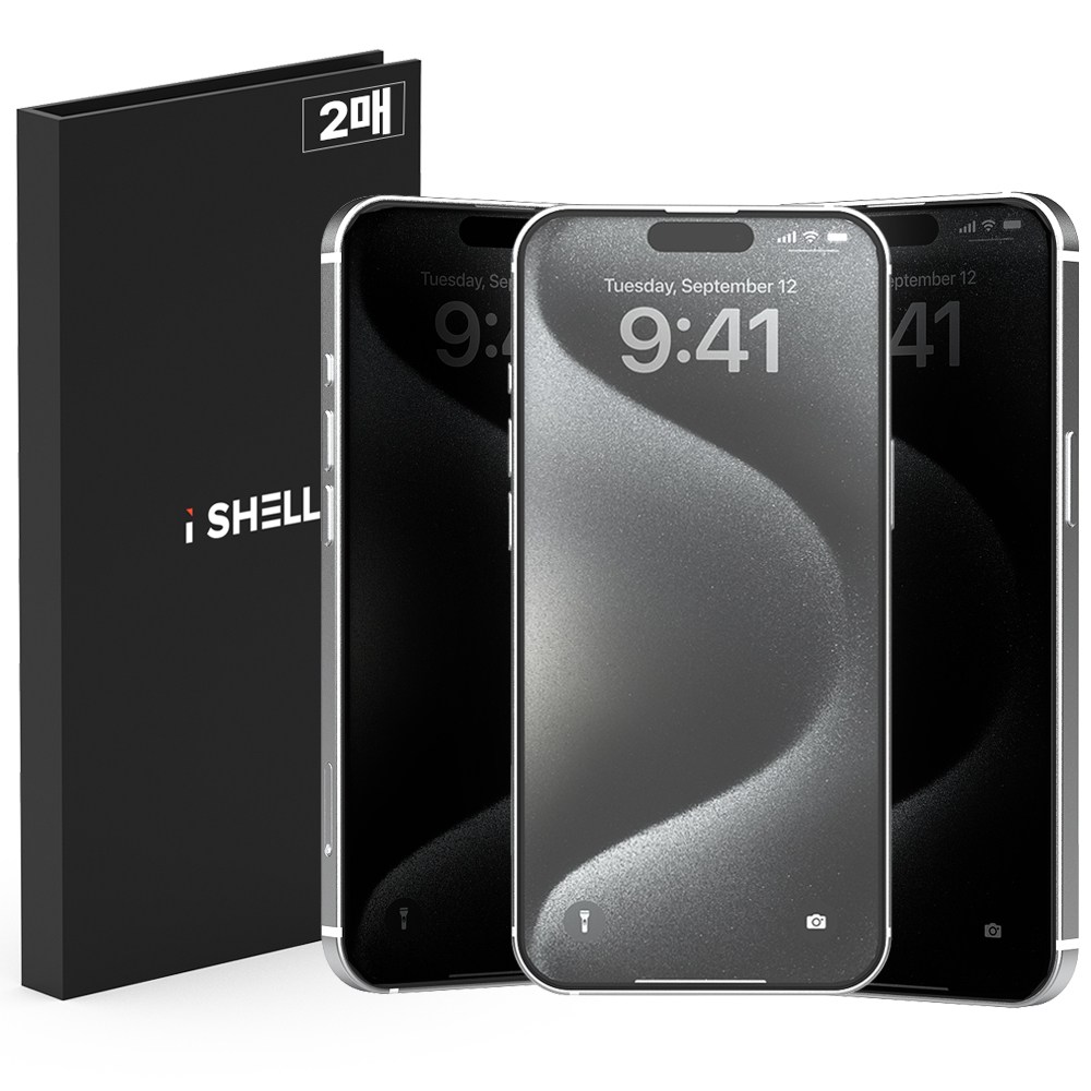 아이쉘 아이폰 ESD 사생활보호 강화유리 풀커버 액정 보호 필름, 2개 14,300원