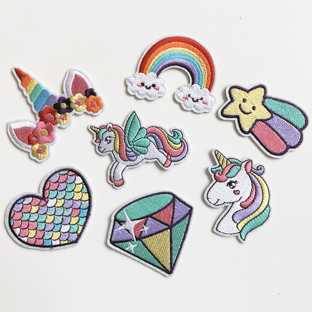 의류 소품 DIY 유니콘 인어공주 열접착 와펜 패치 세트 9,900원