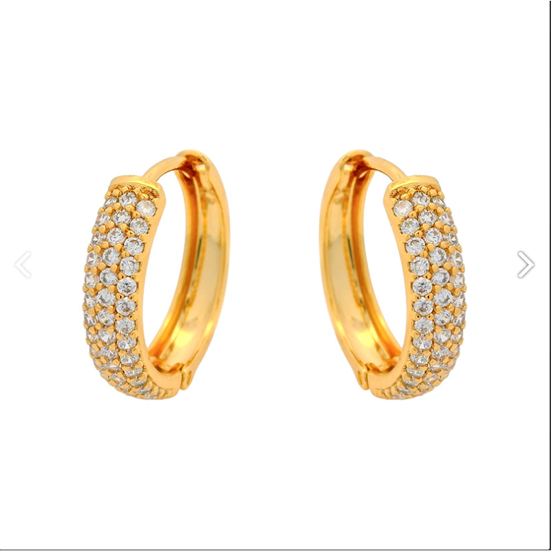 Ramlove 14k 지르콘 GRA 인증 오스트리아 수입 지르콘 블랭크 클래식 귀걸이로 고급스러운 아이덴티티 도금CLX-SP12 79,000원