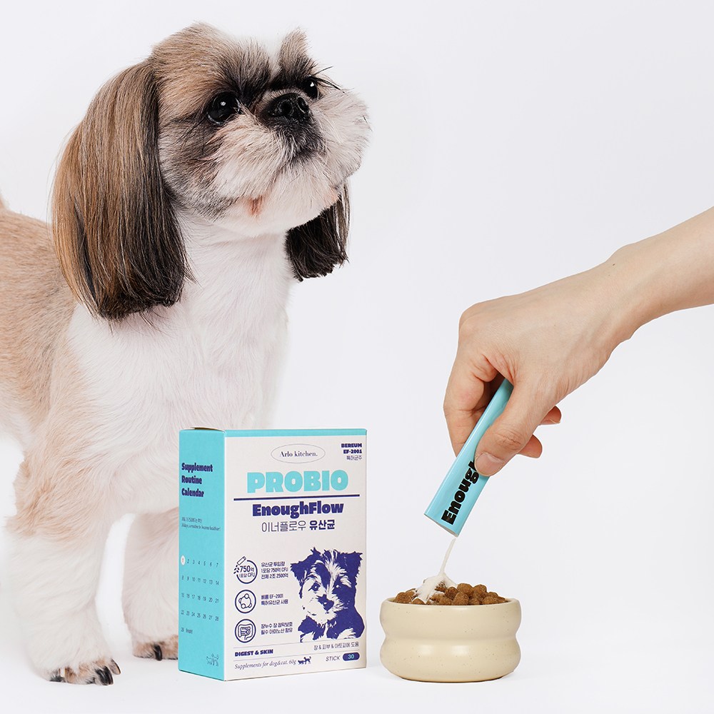 알로키친 강아지 유산균 장누수 이너플로우, 30개, 눈물개선/눈건강+장건강, 2g 29,900원