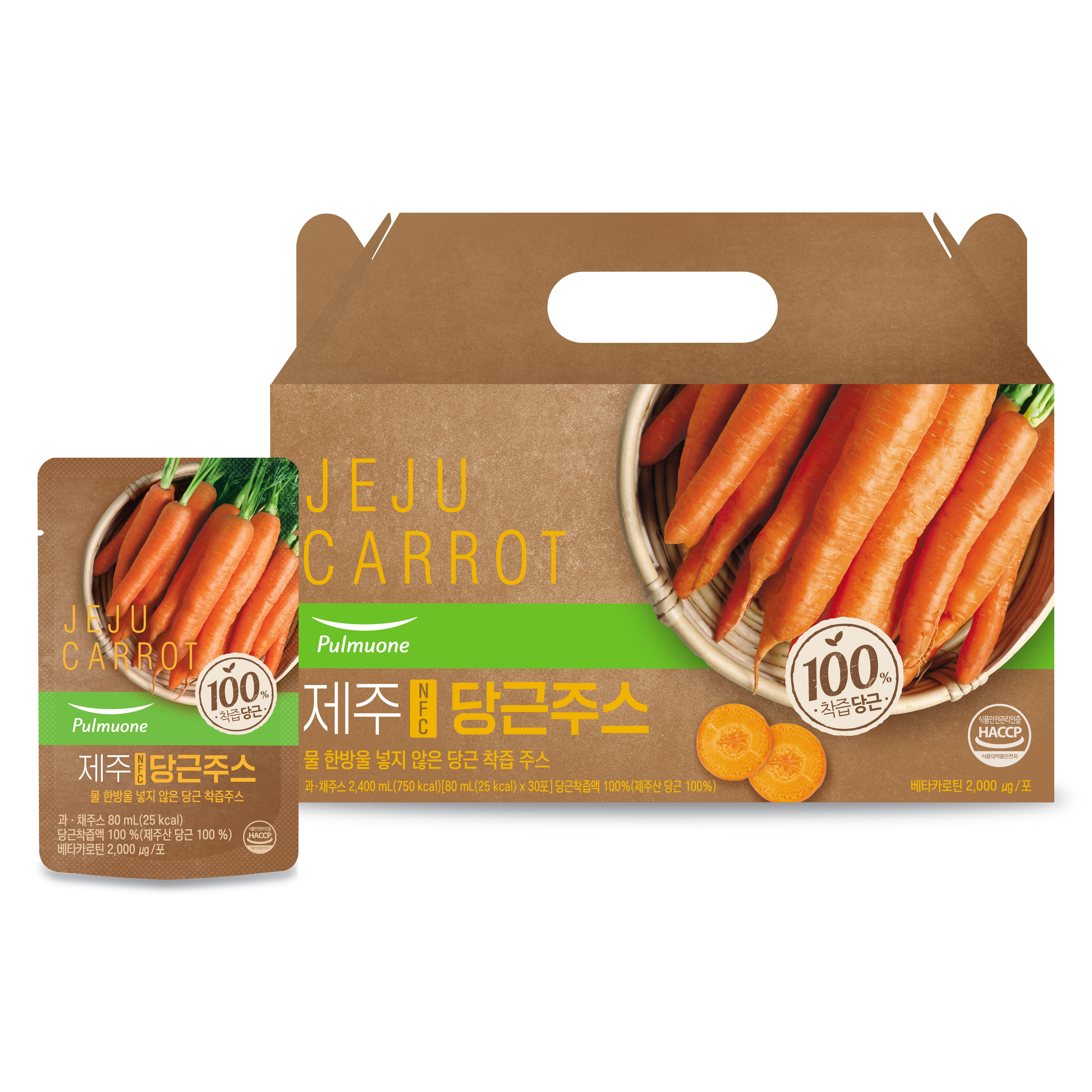 풀무원녹즙 제주 NFC 당근주스, 80ml, 30개 31,400원