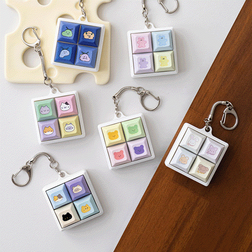 동물 친구들 네모 키캡 키링 가방고리 파우치고리K.S 11,600원