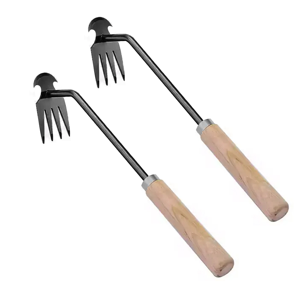 JK 타프 제초 호미 잡초 제거기 잡초뽑기 도구 제초 텃밭 4발 풀뽑기, 2개 7,800원