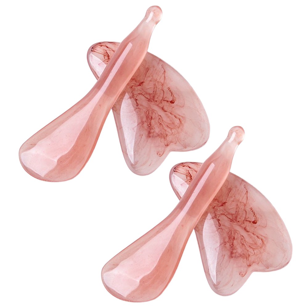 하이퍼글로리 1+1 얼굴 경락 지압 마사지 하트 괄사 스틱 2종 세트, 핑크, 2세트 7,500원