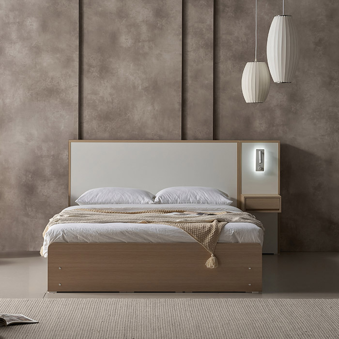 퍼스웰 루체 LED수납서랍침대 프레임 낮은형.협탁1포함.킹(UJ_083) 529,000원