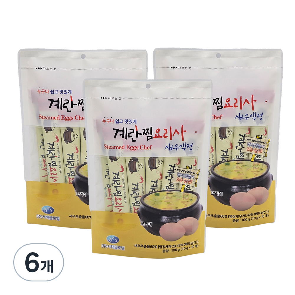 계란찜요리사 새우액젓 10p, 100g, 6개 16,800원