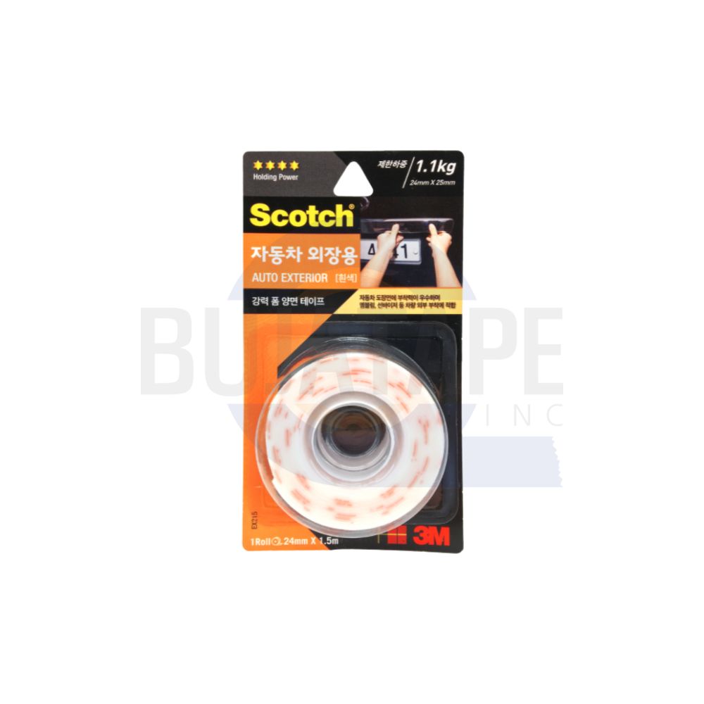 3M EX215 자동차 외장용 양면 폼 테이프 24mm x 1.5M [W96DEDC], 1개, 본상품선택 4,200원