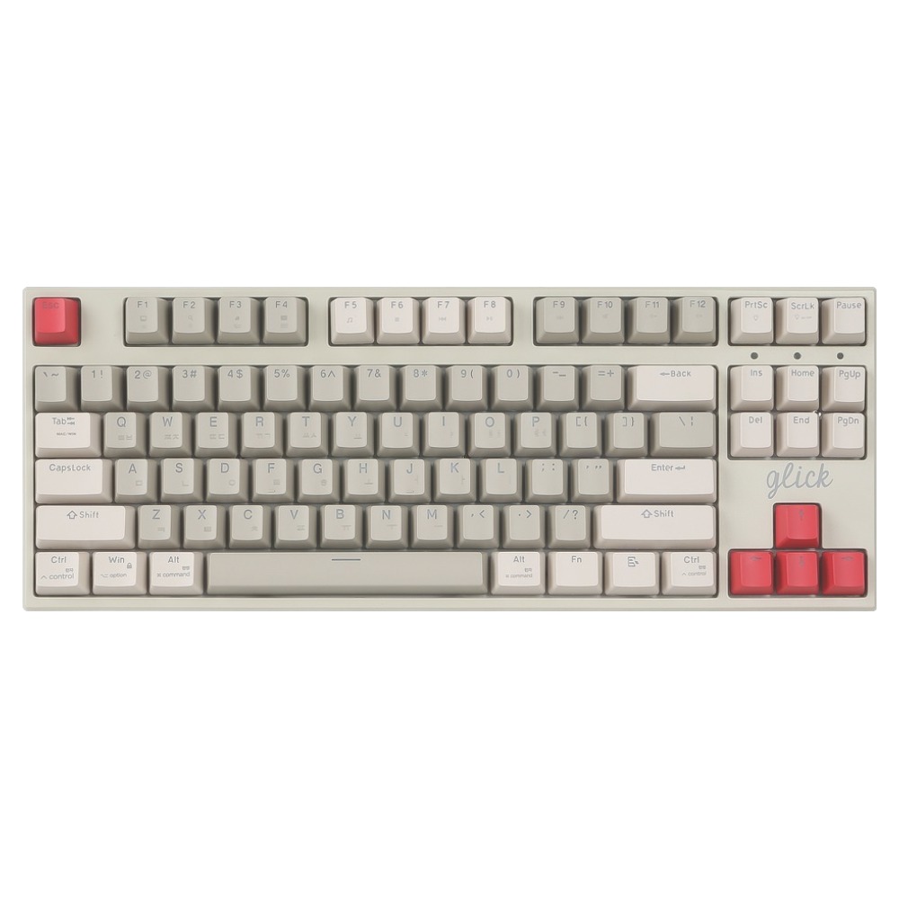 지클릭커 레트로 레드 슈퍼히어로 저소음 풀 윤활 기계식 게이밍 유선 텐키리스 키보드 29,900원