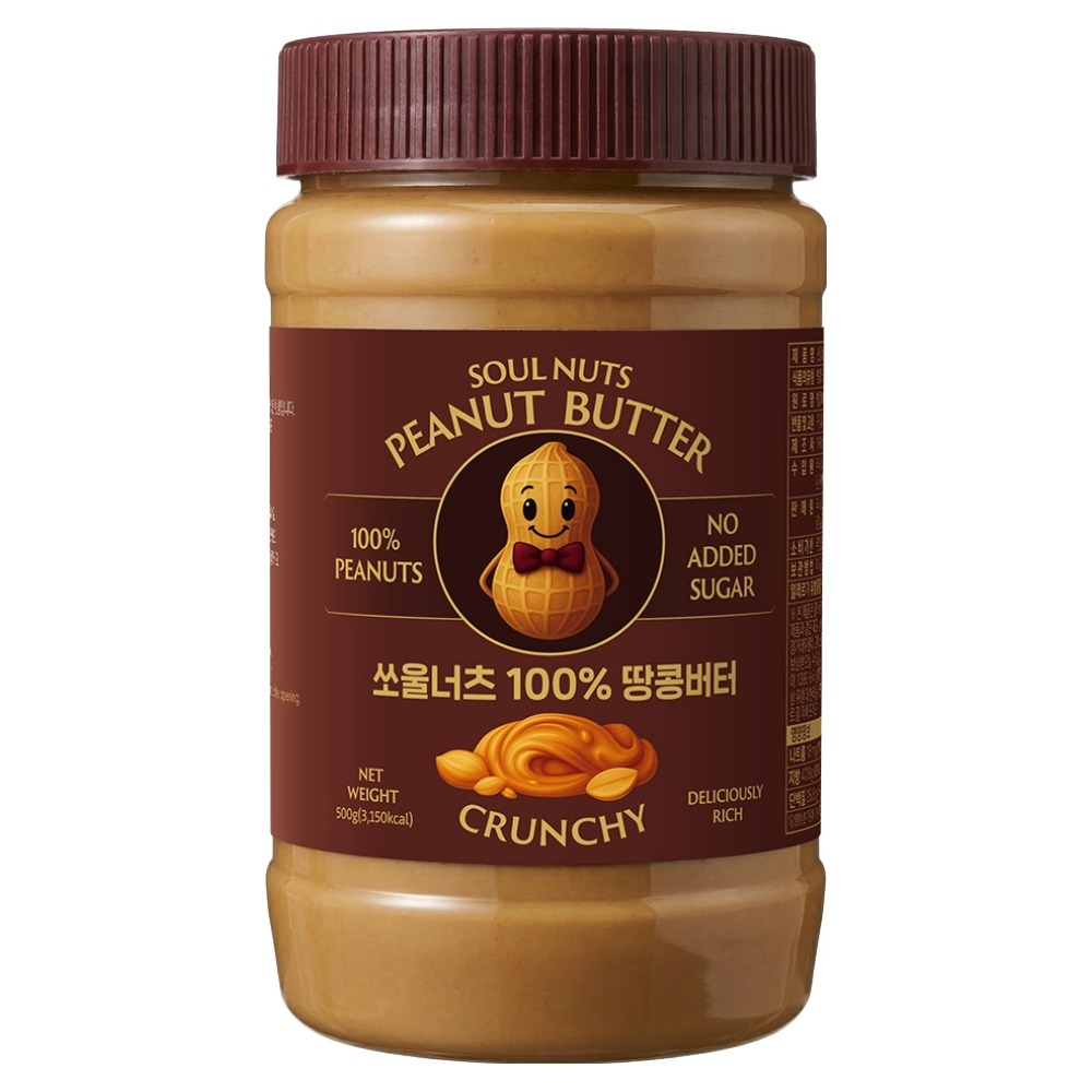 쏘울너츠 땅콩버터 크런치, 1개, 500g 5,800원