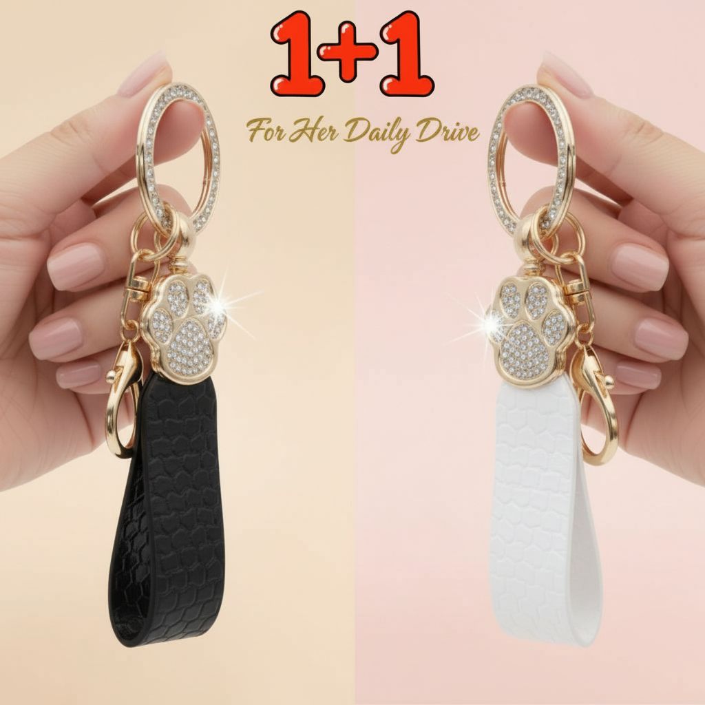 다잇대 고양이 발바닥 차량용 키링 악세사리, 블랙+화이트 15,300원