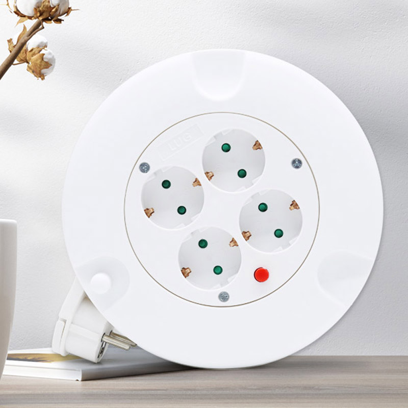 동그란 원형 멀티탭 러그박스 케이블박스 5M 1.0SQ (화이트) 전기연장선 리드선 캠핑선 전기선 19,500원