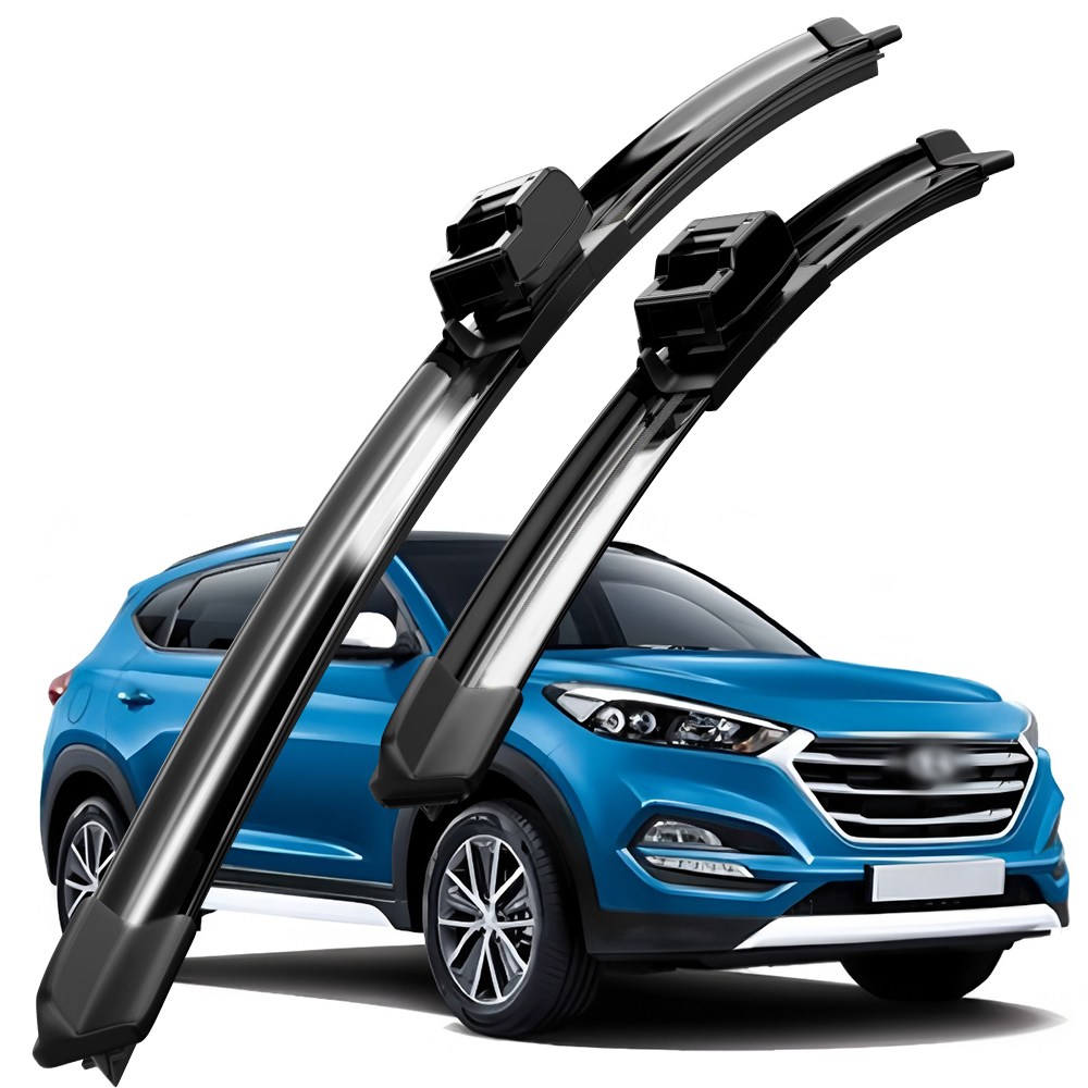 호환 현대 투싼 ix(LM)/올 뉴 투싼/더 뉴 투싼 TL NX4 2009-2024 와이퍼 초발수 저소음 자국 없음 전면 와이퍼 블레이드 2종 세트, 올 뉴 투싼/더 뉴 투싼(TL) 2015-2020 28,600원