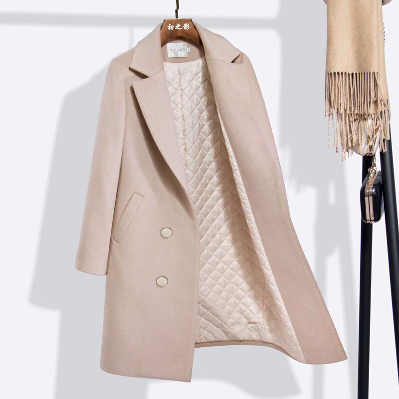 RCLET 여성 누빔 모직 코트 데일리 빅사이즈 롱 트렌치코트 두꺼운 겨울 자켓 아우터 34,800원