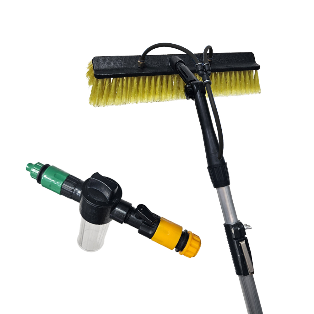 태양광 청소 브러쉬35cm(헤드)+세제 디스펜서+각도조절 마부찌3m (호스 증정 폴대 장대 패널 청소솔), 기본 색, 1개 70,300원