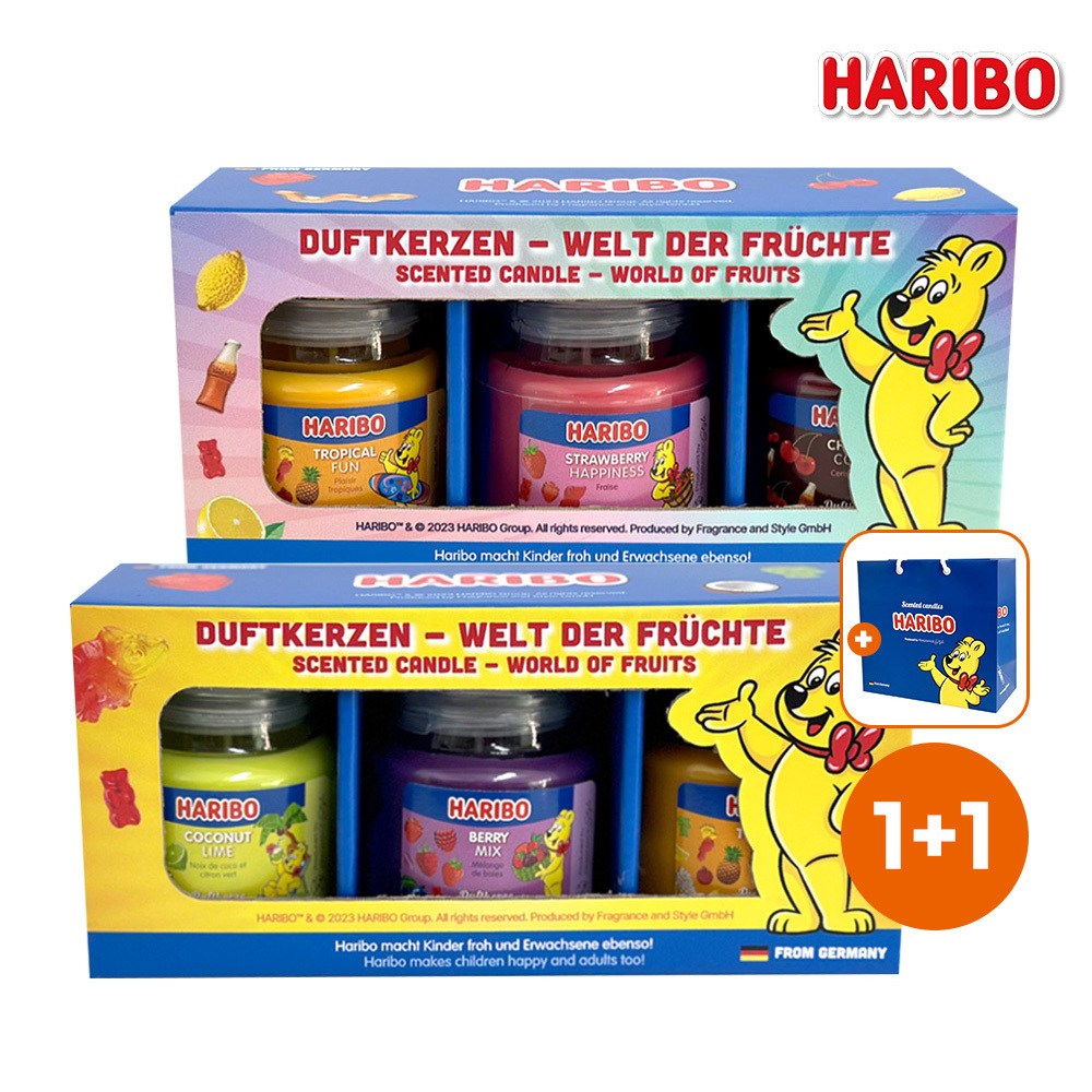 하리보캔들 스몰자 3종 선물세트+쇼핑백 1+1 (택2) 60,750원