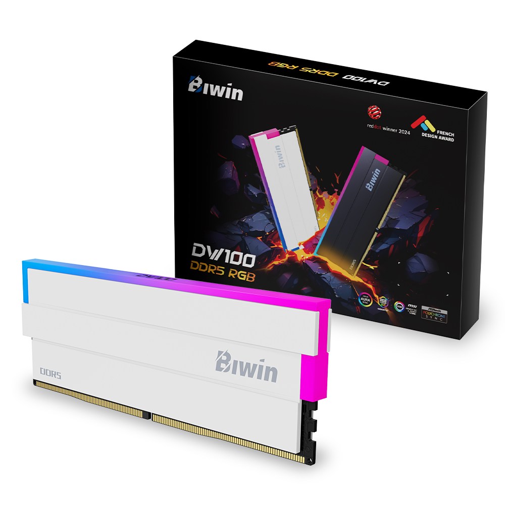 [공식수입사] Biwin DDR5-6000 CL28 DW100 RGB 화이트 패키지 (48GB(24Gx2)) 코잇 990,000원