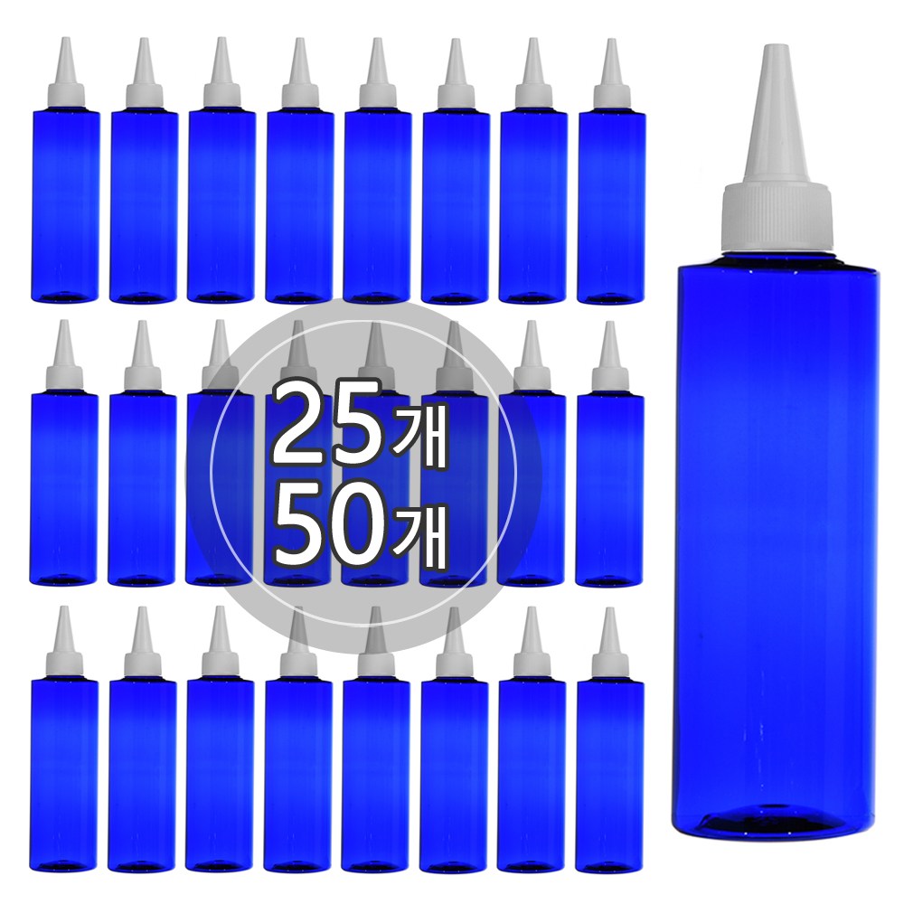 [50개묶음판매] 뾰족캡용기 120ml 150ml 200ml 250ml 300ml 500ml 오일병 염색약공병 38,800원