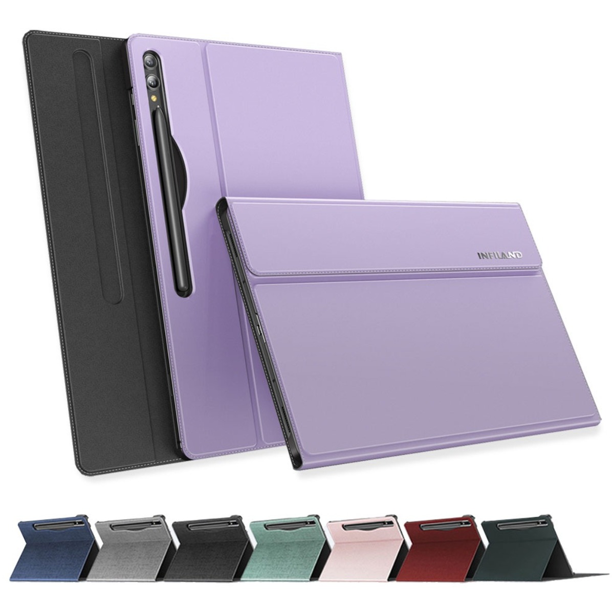 VISBYH 비스비 갤럭시탭 S10FE S9FE S9 북커버 케이스 10단각도조절 S펜수납동시충전, 블루, 1개 39,700원