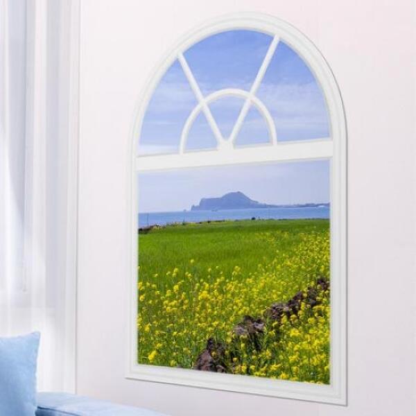 아트박스/꾸밈 fh106-아치그림액자_제주도유채꽃밭바다풍경 31,200원