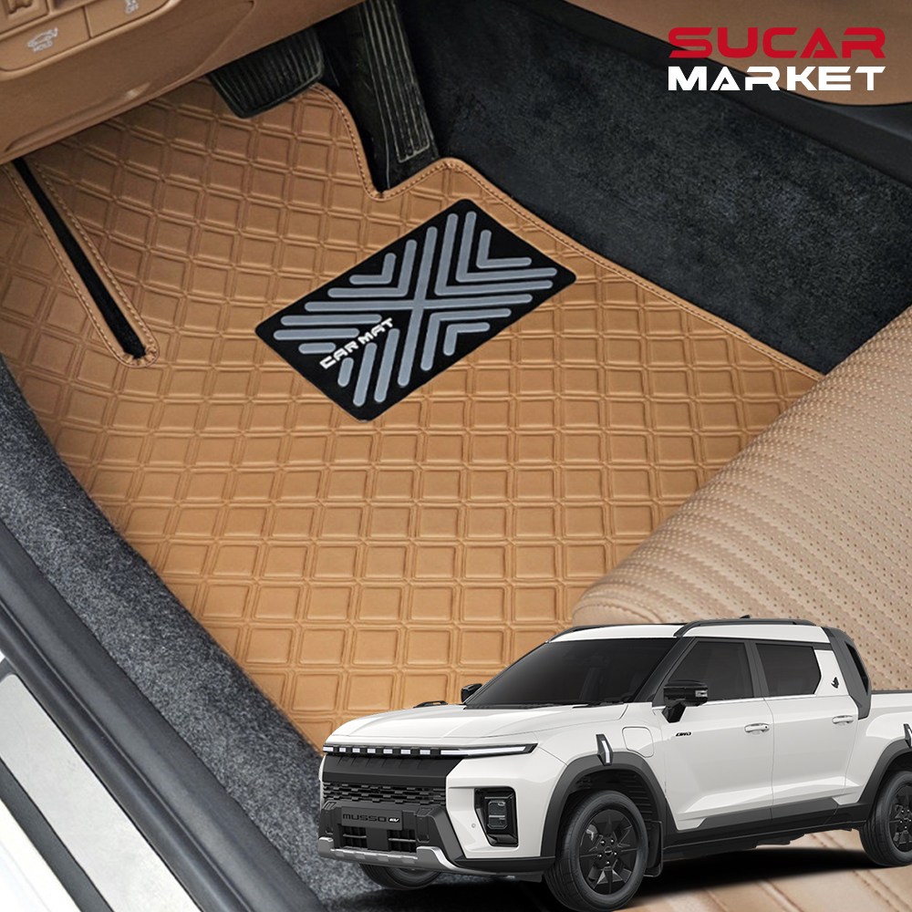 카구 무쏘EV 2026 스퀘어 발매트 SUV 운전석+조수석+뒷자석 차량용품 49,500원