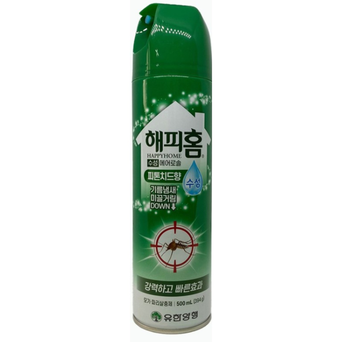 유한양행 해피홈 에어로솔 모기.파리살충제 500ml 피톤치드향 77,000원