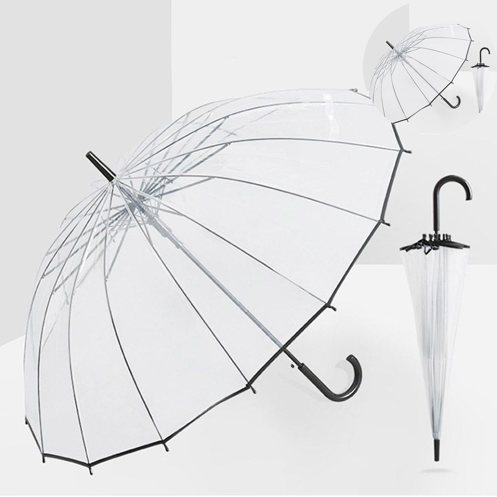 투명우산 16살대 투명 장우산 장마 튼튼한 자동 비닐 9,800원