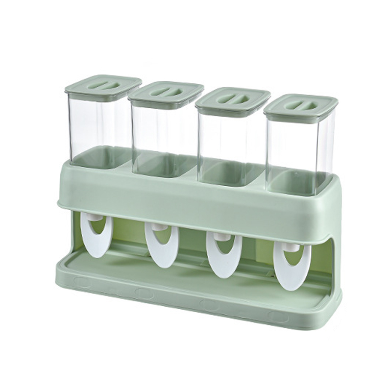 가정용 키친 다용도 양념통 4P 세트 밀폐 조미료통 벽걸이 원터치 조리도구걸이 500ml 31,450원