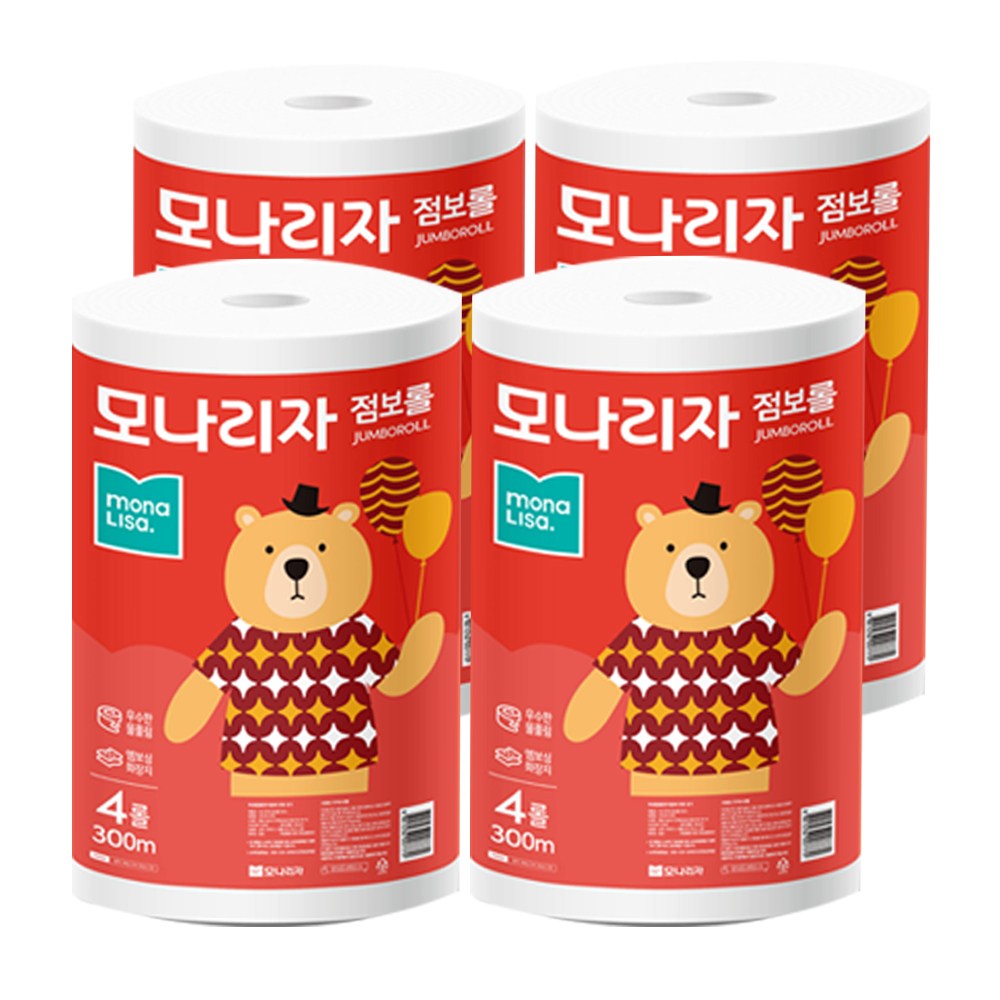 모나리자 점보롤 300m 녹스 1박스, 300m, 1박스, 16롤 35,650원