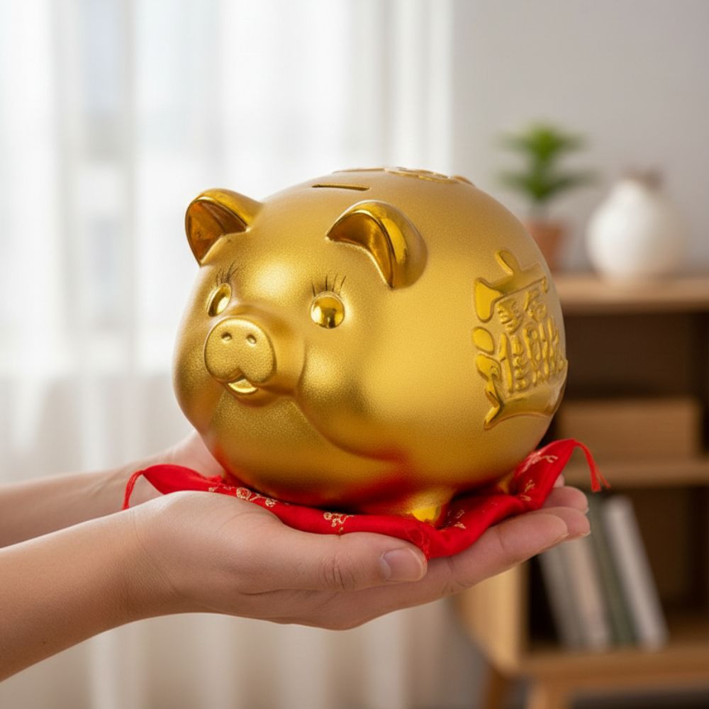 클닌 황금 돼지 저금통 복돼지 개업 선물, 1개, 골드 14,000원