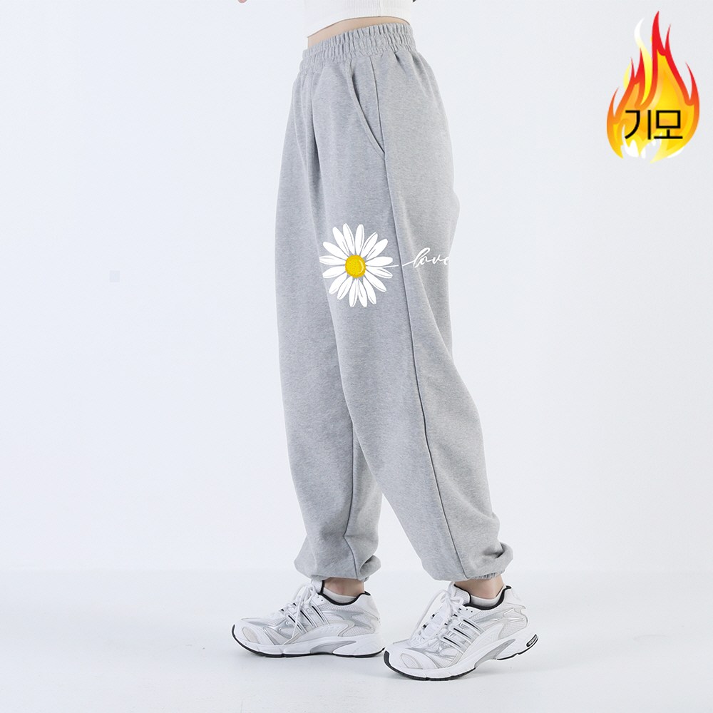 아우라큐 원턱 와이드밴딩조거팬츠 큰데이지 기모 쭈리 핀턱팬츠 빅사이즈 남여공용 22,900원