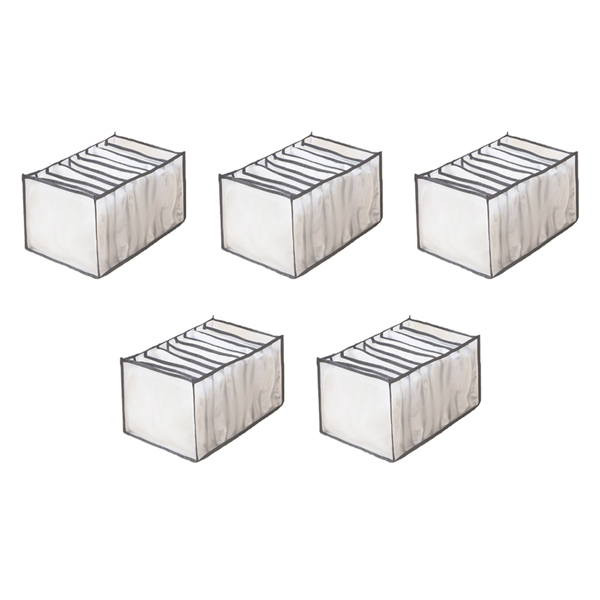 withWIN 칸칸이 의류 파티션수납함 대형, 그레이, 5개 18,750원