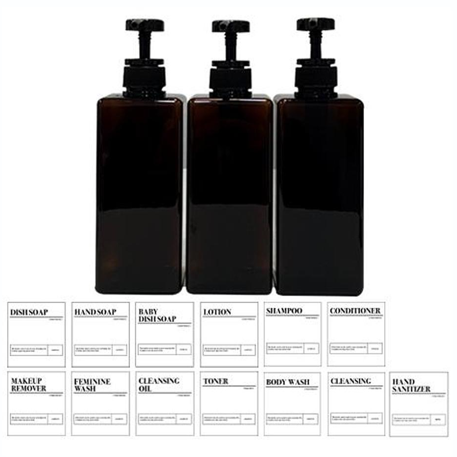 뉴앤룩 욕실 디스펜서 650ml 3종세트 x 방수스티커 13종 14,900원