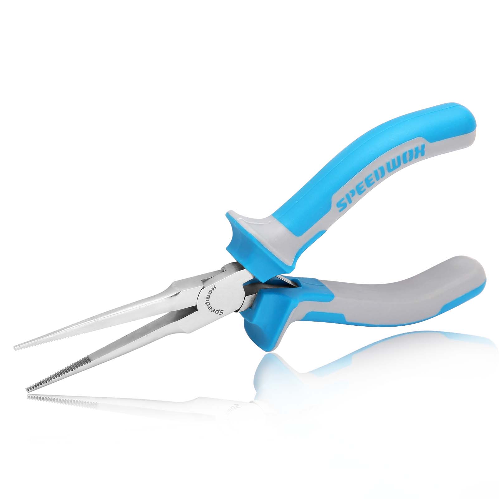 SPEEDWOX 보석 제작 및 낚시용 톱니 모양 턱 얇은 바늘 코 와이어 루프 및 굽힘을 위한 고급 팁 롱 노즈 플라이어 150mm, 1개 10,590원
