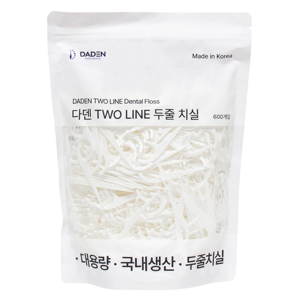 다덴픽 TWO LINE 두줄 치실, 600개입, 1개 9,900원