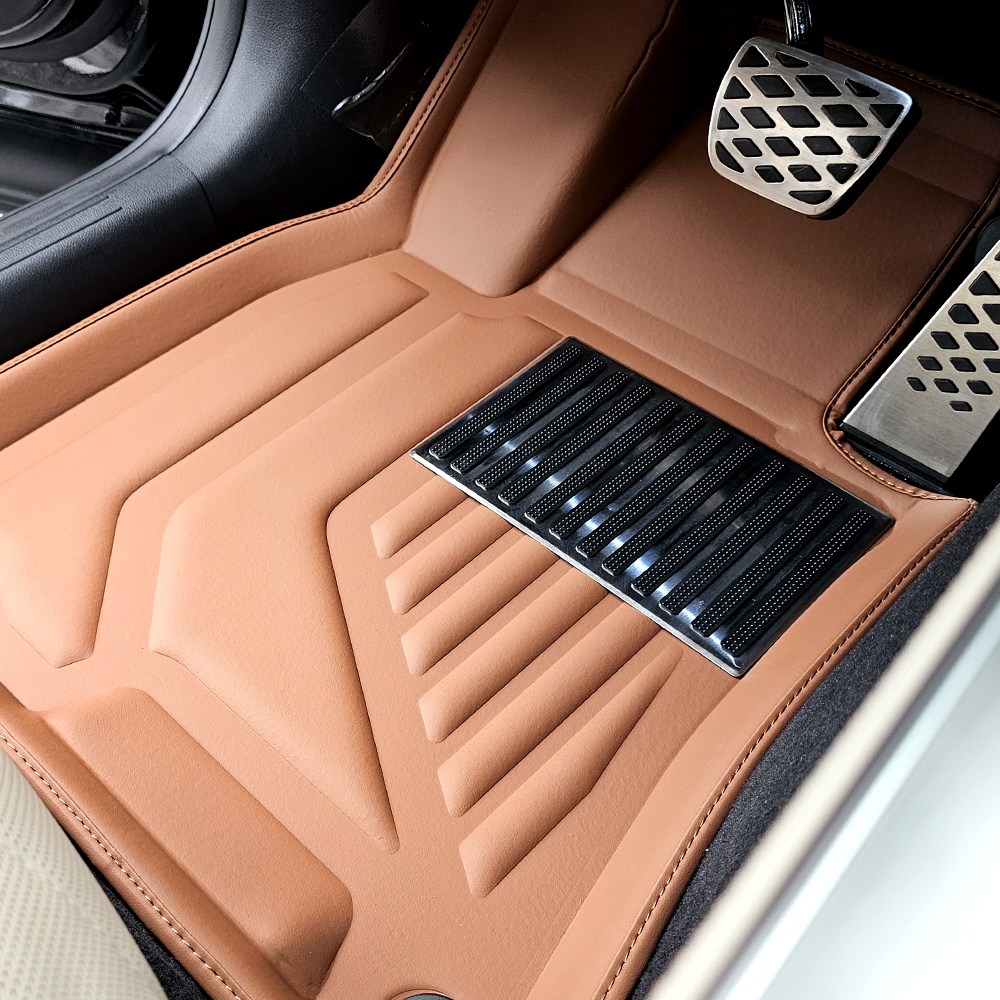 와이투 XPE 고급가죽 자동차 바닥매트 제네시스 GV70 1+2열 카매트, XPE 브라운, GV70 97,000원